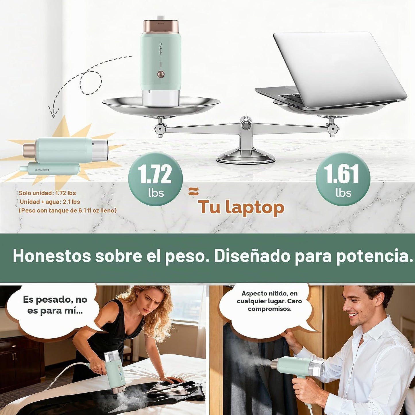 Newbealer - Vaporizador de viaje de doble voltaje - 120V\/220V, vap...
