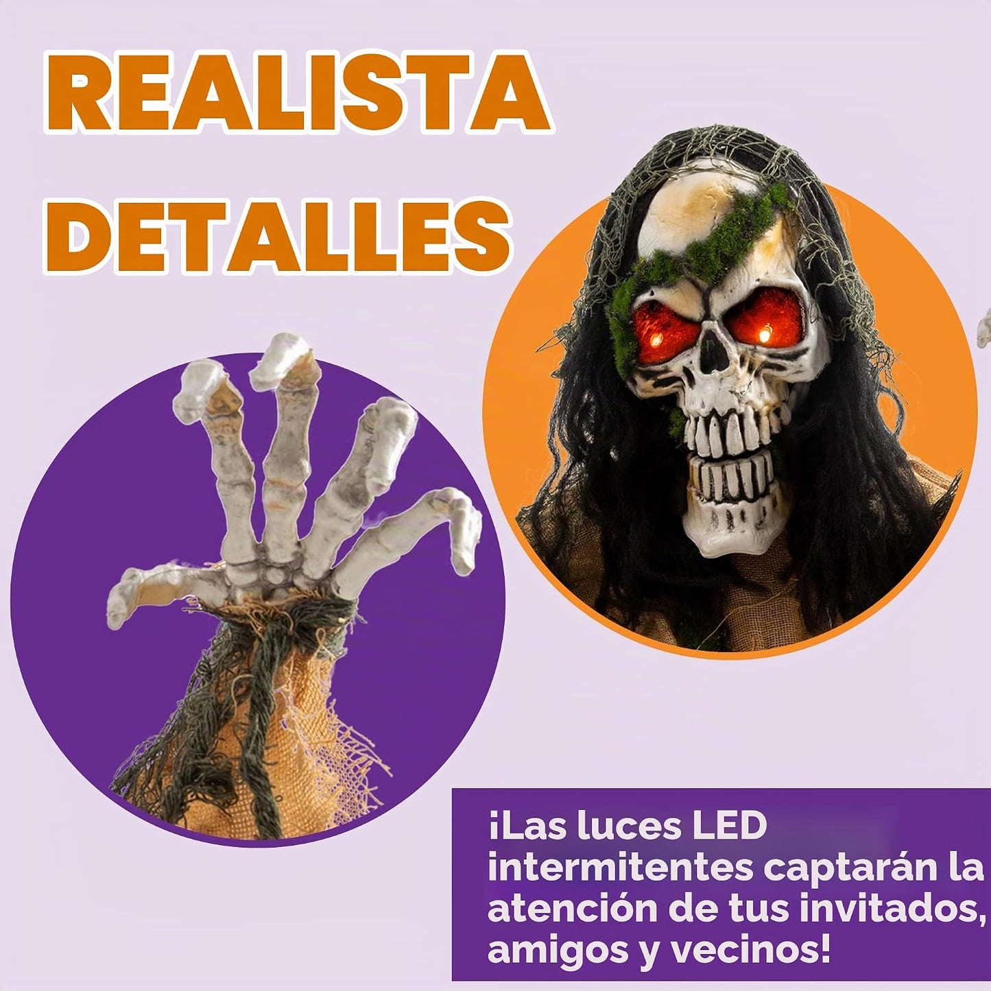 JOYIN Decoración de Halloween para exteriores, animado zombi, rompe...