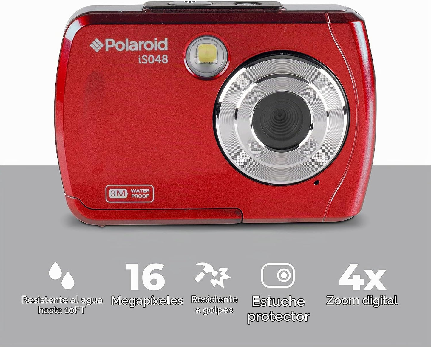 Polaroid IS048 Cámara de Acción Digital Portátil de 16 MP, Instantá...