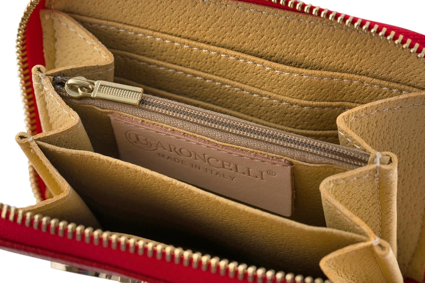 Baroncelli Carteras de cuero para mujer, tamaño mediano, fabricadas...
