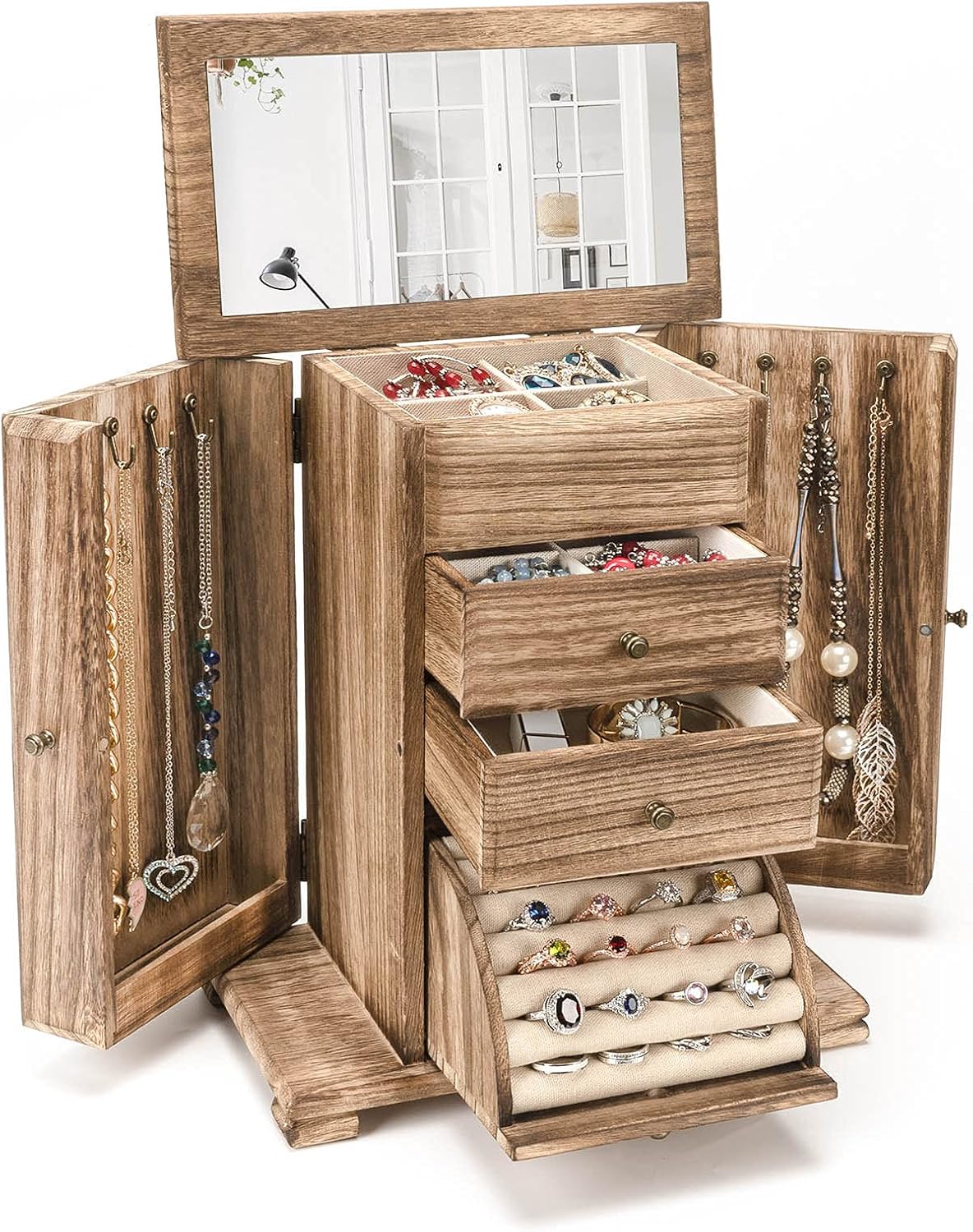 Emfogo - Joyero para mujer, cajas de joyería y organizadores de mad...