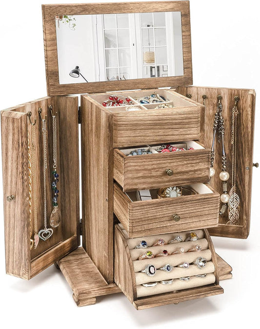 Emfogo - Joyero para mujer, cajas de joyería y organizadores de mad...