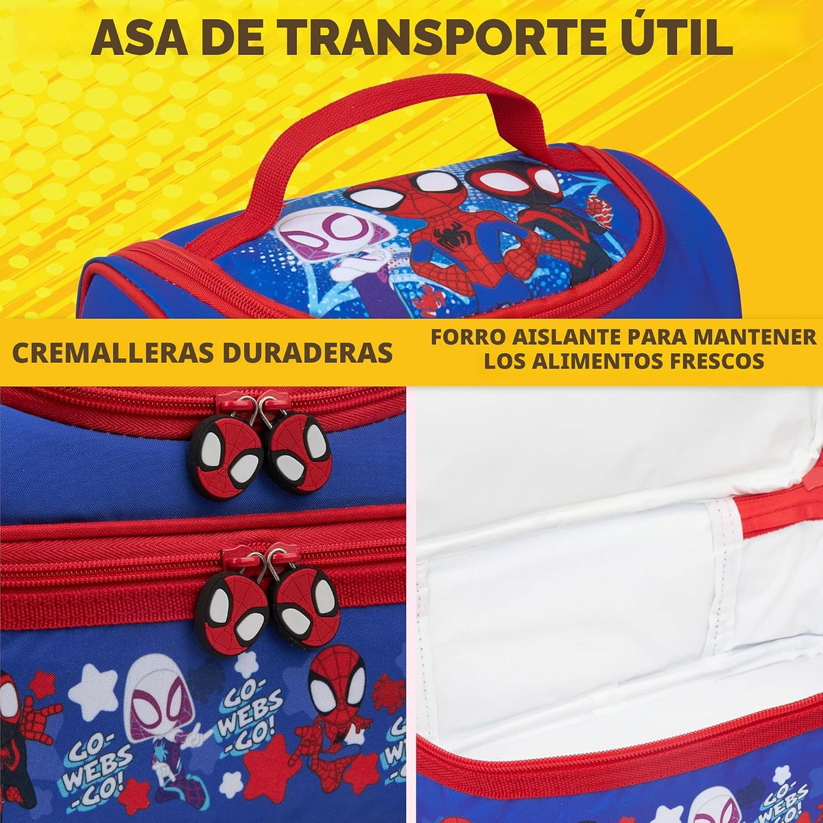 Get Trend Bolsa de almuerzo Marvel Spidey aislada con dos compartim...