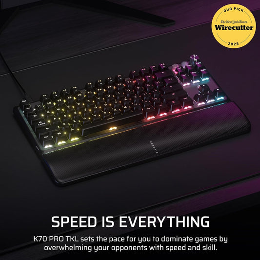 Corsair K70 PRO TKL RGB Teclado mecánico con cable para juegos sin...