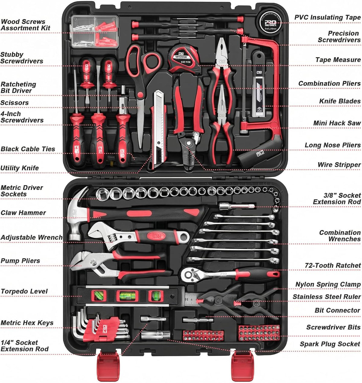 Prostormer - Kit de herramientas de 259 piezas, juego de herramient...