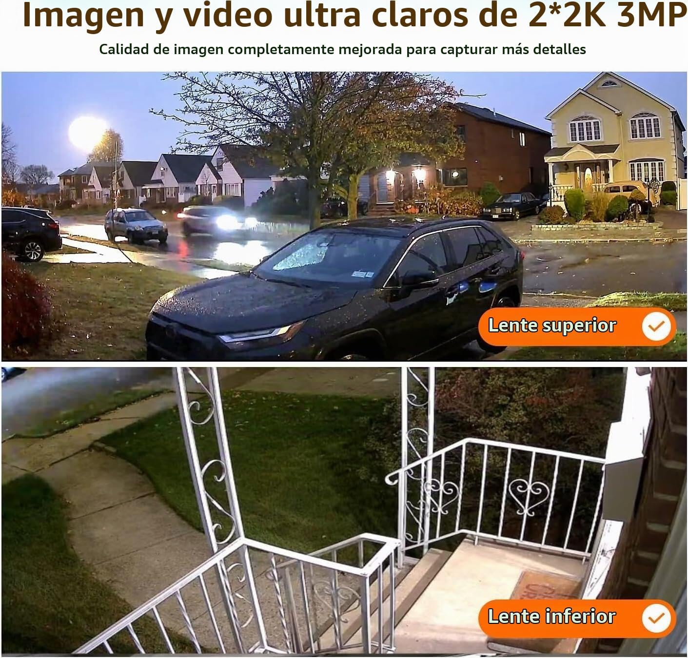Luovisee Cámaras de doble lente para exteriores para cámaras de seg...