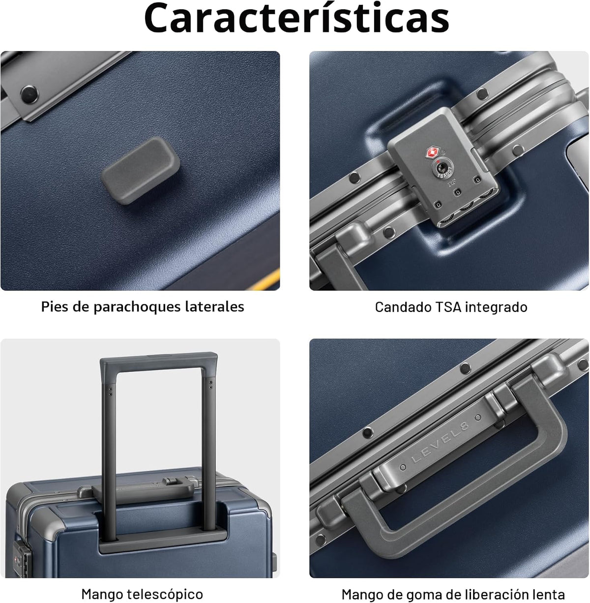 LEVEL8 Equipaje de mano Aprobado por aerolíneas Maleta rígida sin |...