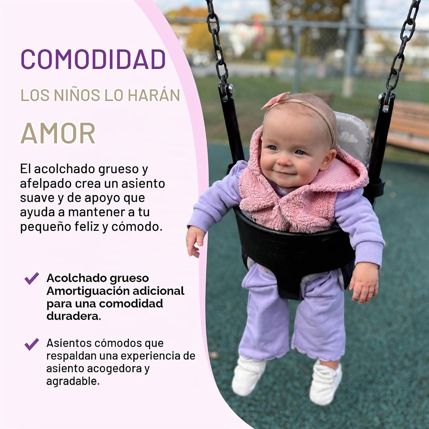 JoSeat Funda de asiento para bebé, nubes grises | Protector de asie...