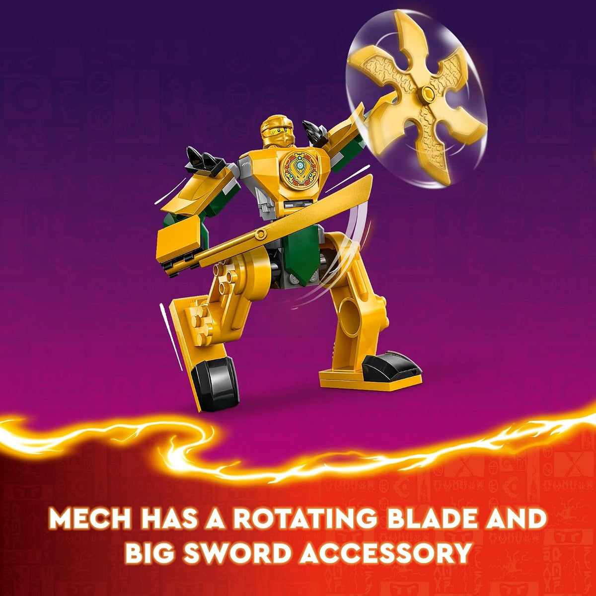 LEGO NINJAGO Mech de Batalla de Arin, juego de juguetes Ninja para...