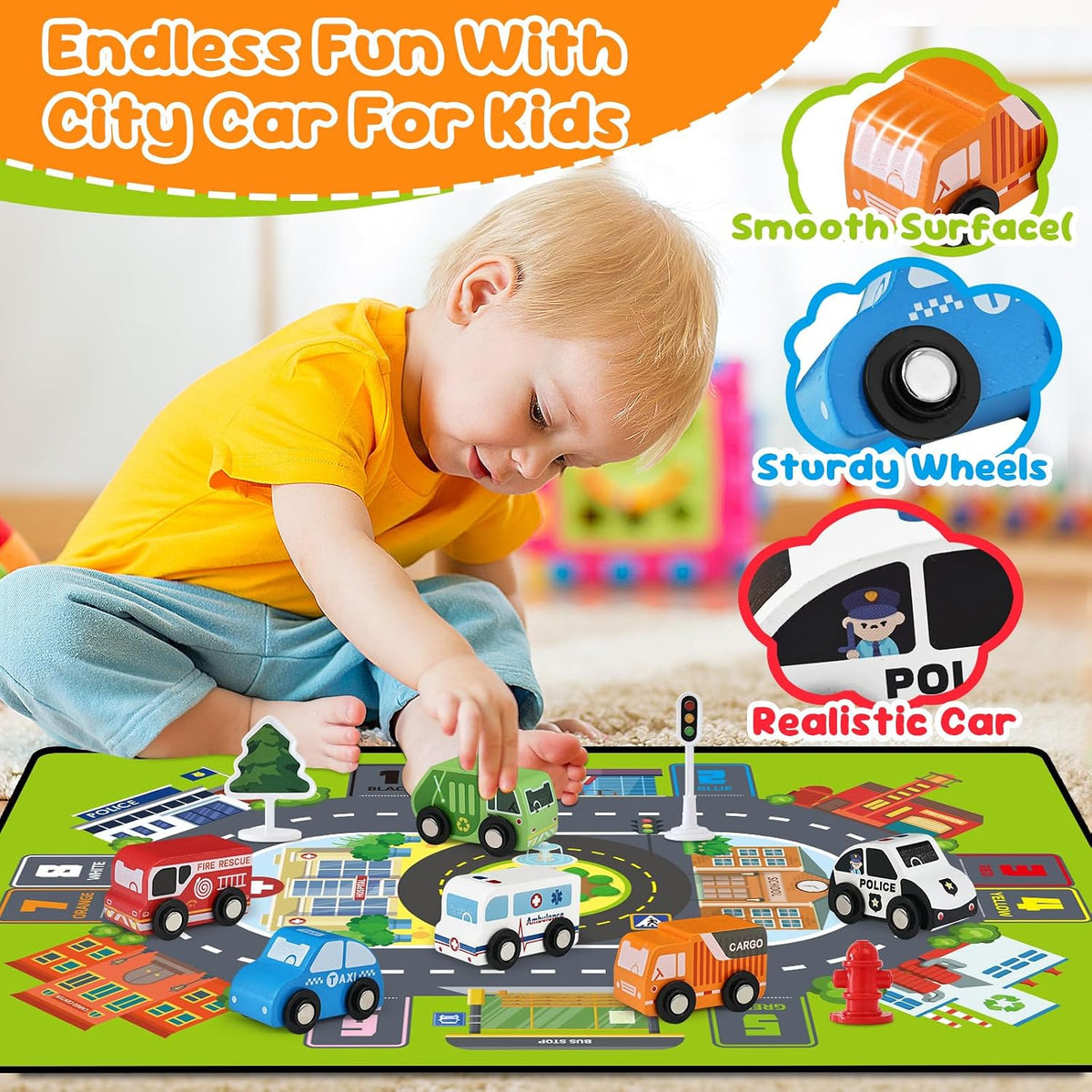 Juguetes de coche para niños pequeños, autos de juguete para niños...