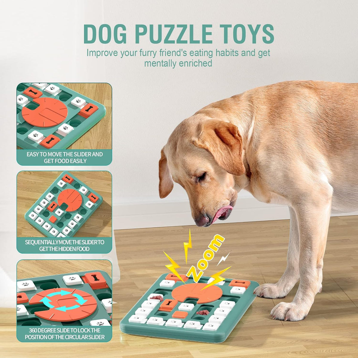 FOXMM Juguetes de Rompecabezas para Perros, Juguete Interactivo de...