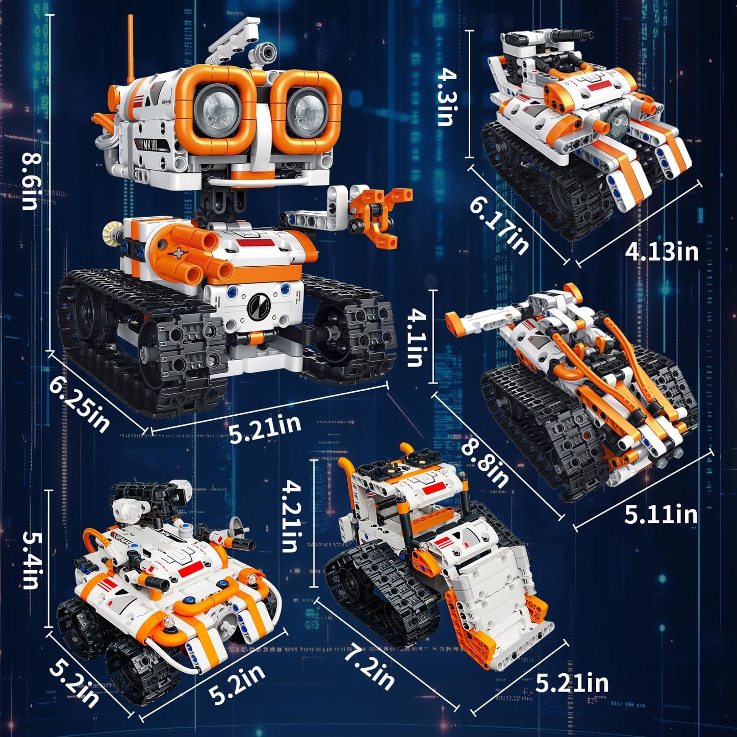 Kit de construcción de robótica STEM 5 en 1, 560 piezas de bloques...