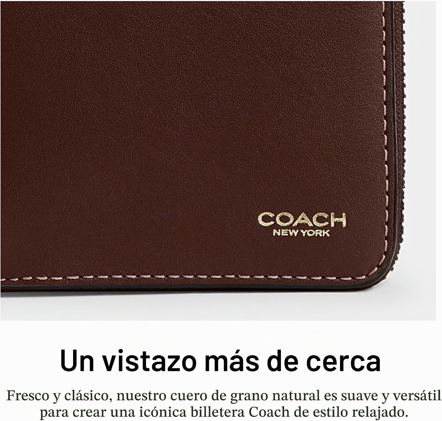 Coach Monedero con cremallera alrededor para hombre