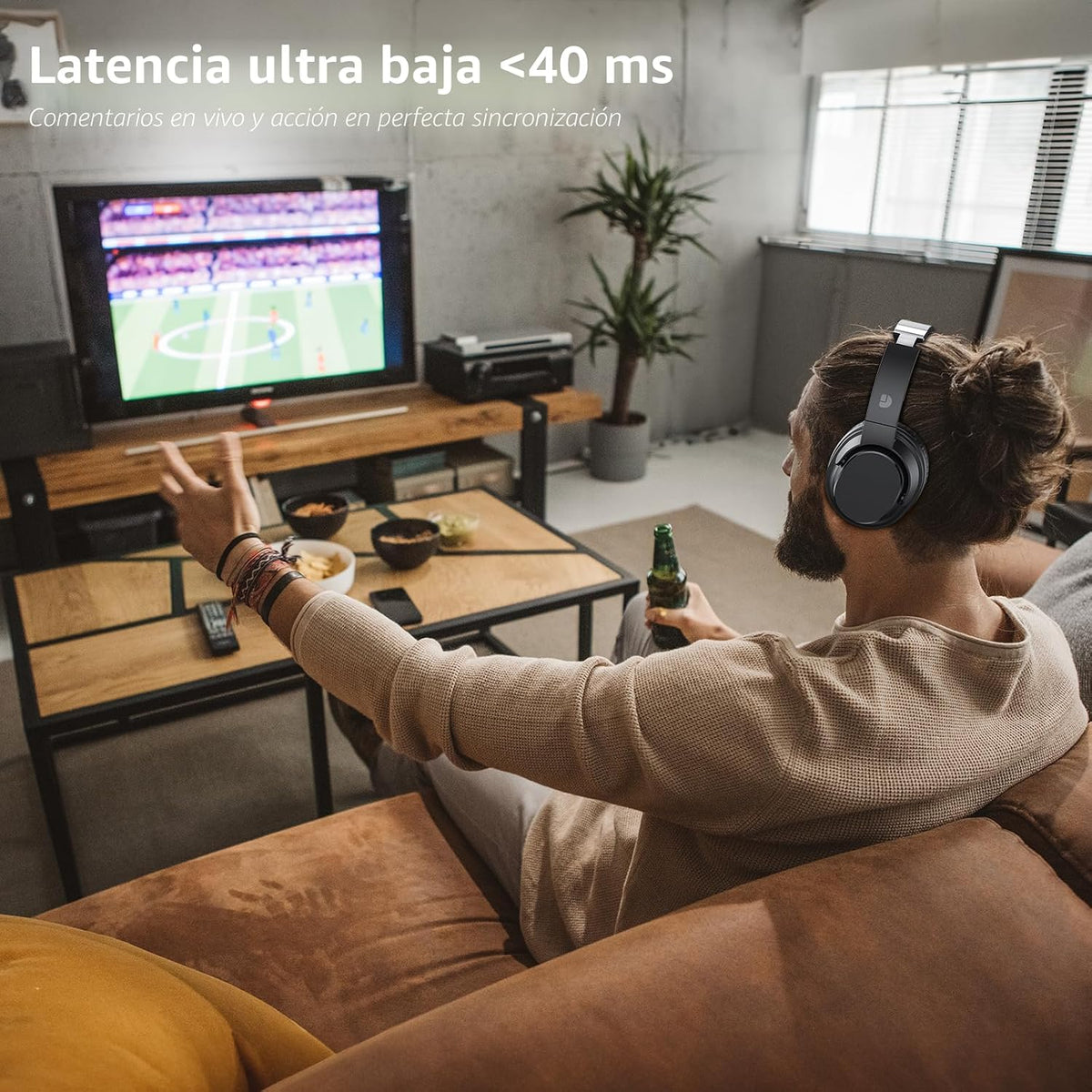 Dytole - Auriculares inalámbricos para TV, auriculares inalámbricos...