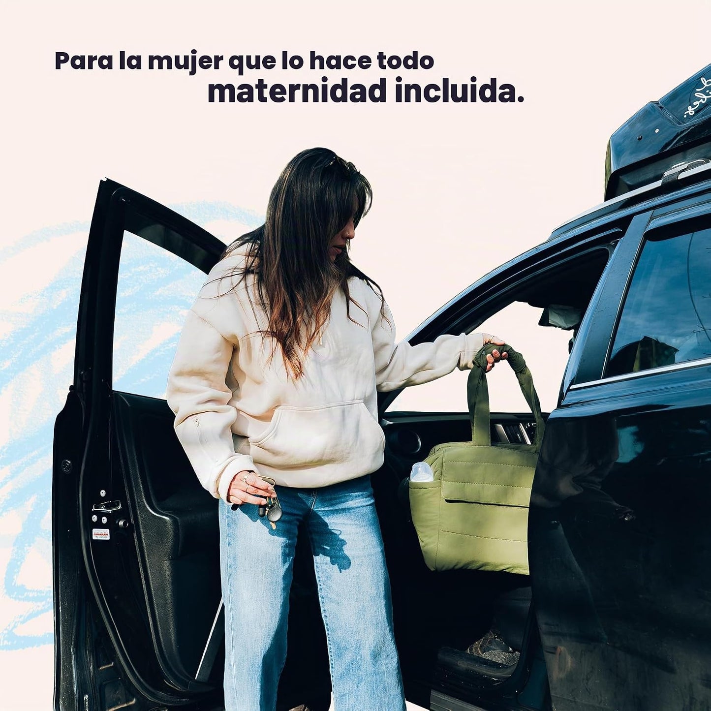 BabbleRoo Flo Tote - Bolsa de pañales, 14 bolsillos para recién nac...