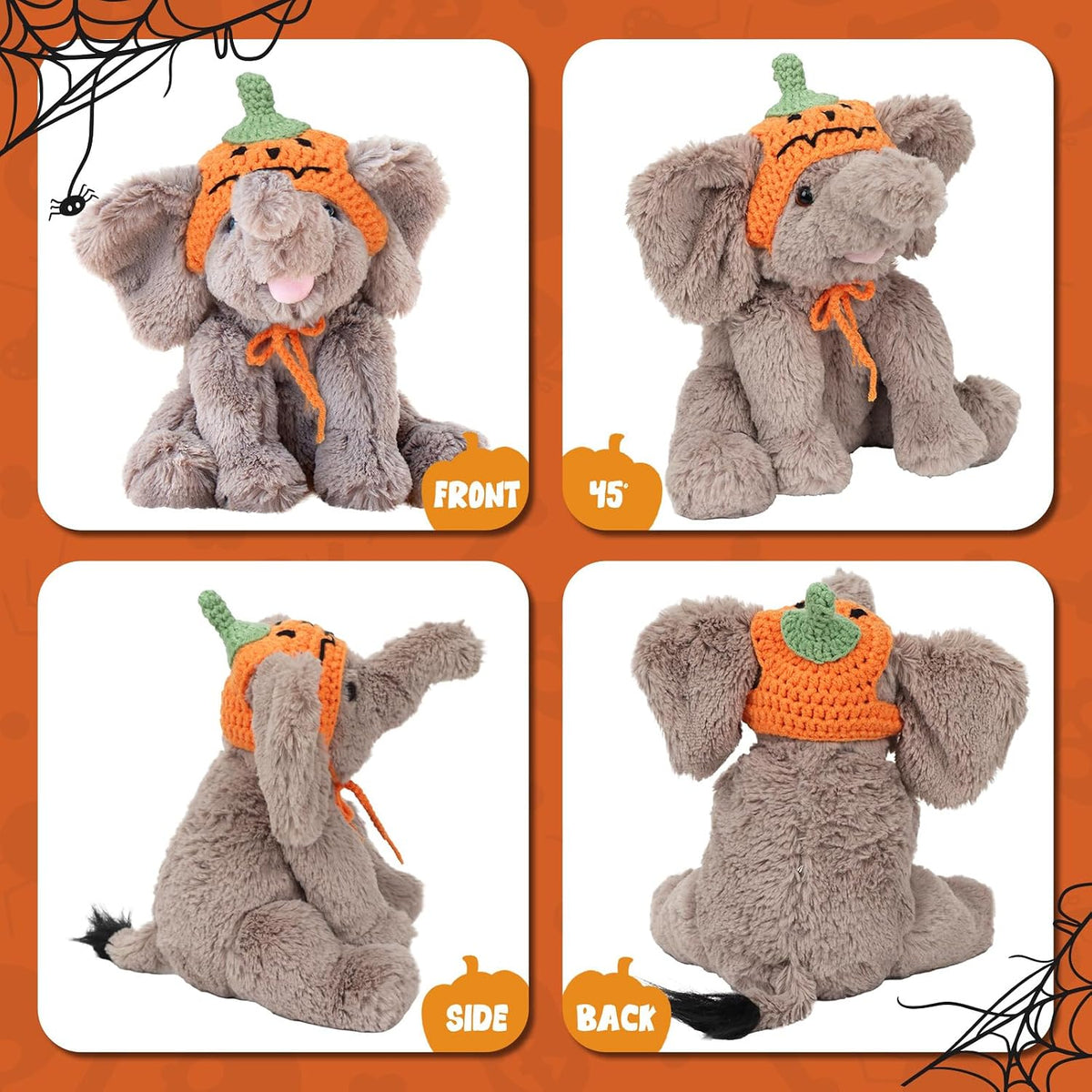 Hopearl Adorable elefante de peluche de Halloween con sombrero de c...