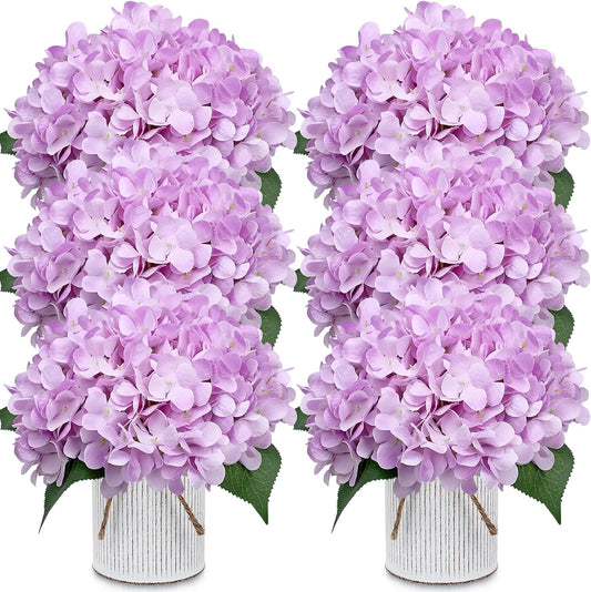 XOETCP Juego de 6 centros de mesa de flores, arreglo floral de hort...