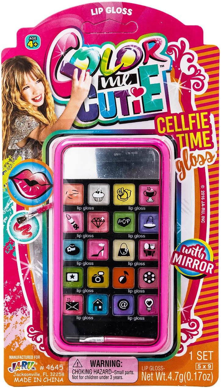 JA-RU - Maquillaje de colores de juguete para niñas, en estuche con...