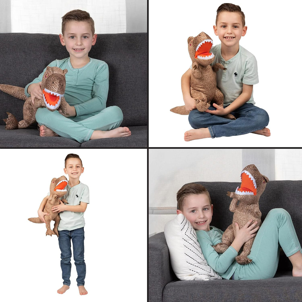 Jurassic World Dominion Rexy T-Rex - Almohada de peluche para niños...