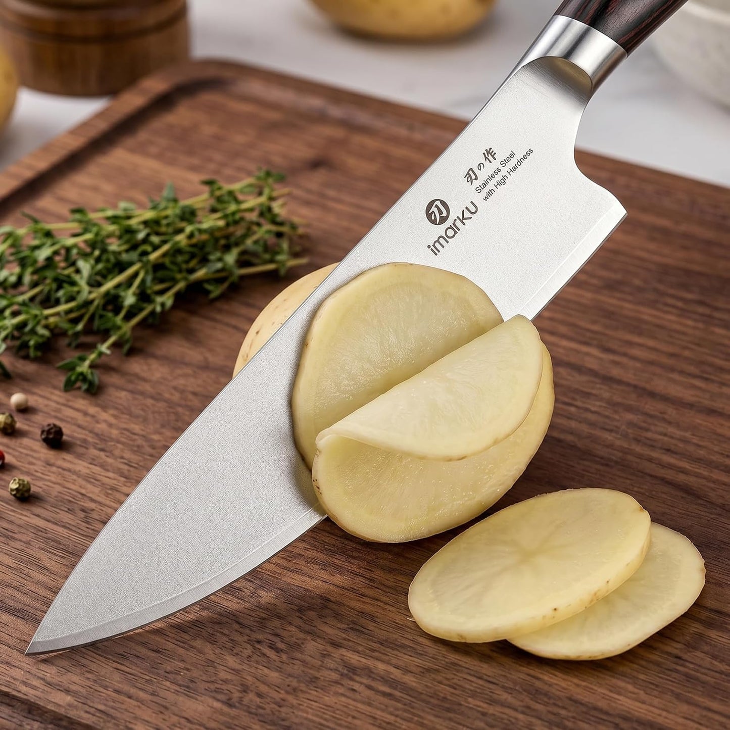 imarku Cuchillo de chef, cuchillo de cocina japonés de 8 pulgadas c...