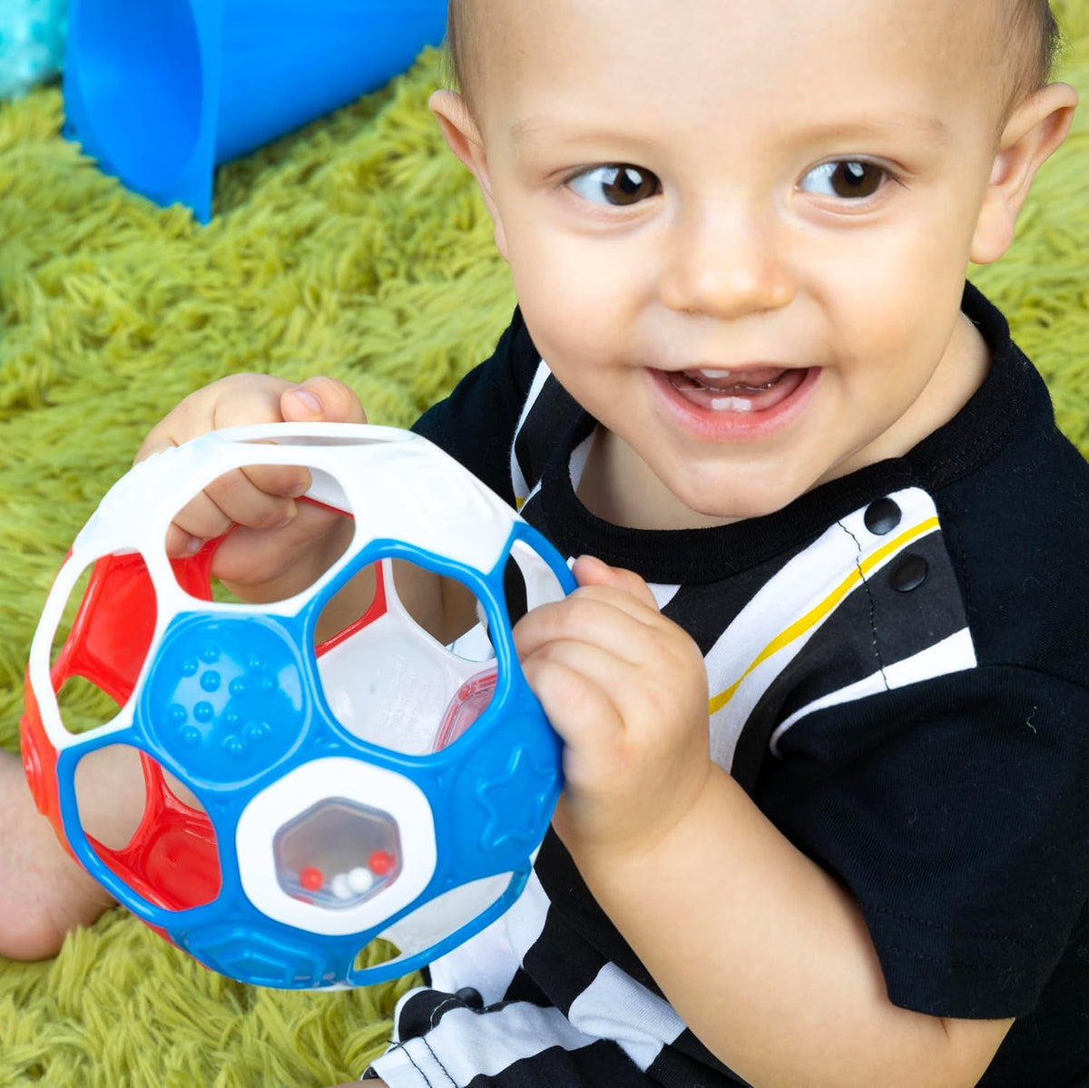 Bright Starts Oball Grippin' Goals Sonajero Pelota de Fútbol -...