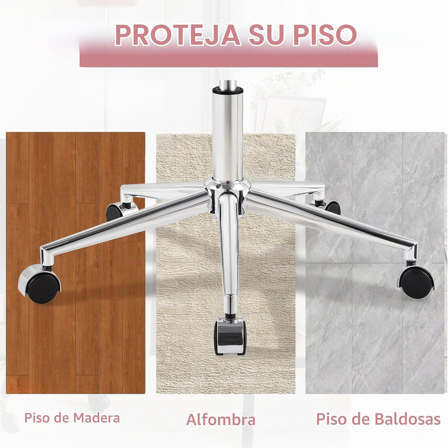 VECELO Silla de escritorio de oficina en casa de terciopelo girator...