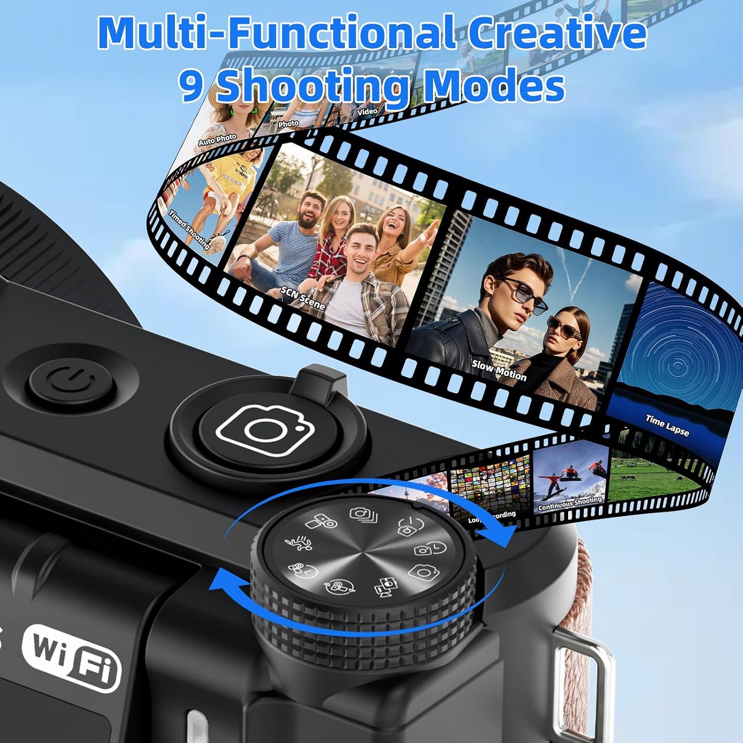 Ourlife Cámara digital de 88 MP 6K, cámaras WiFi para fotografía, c...