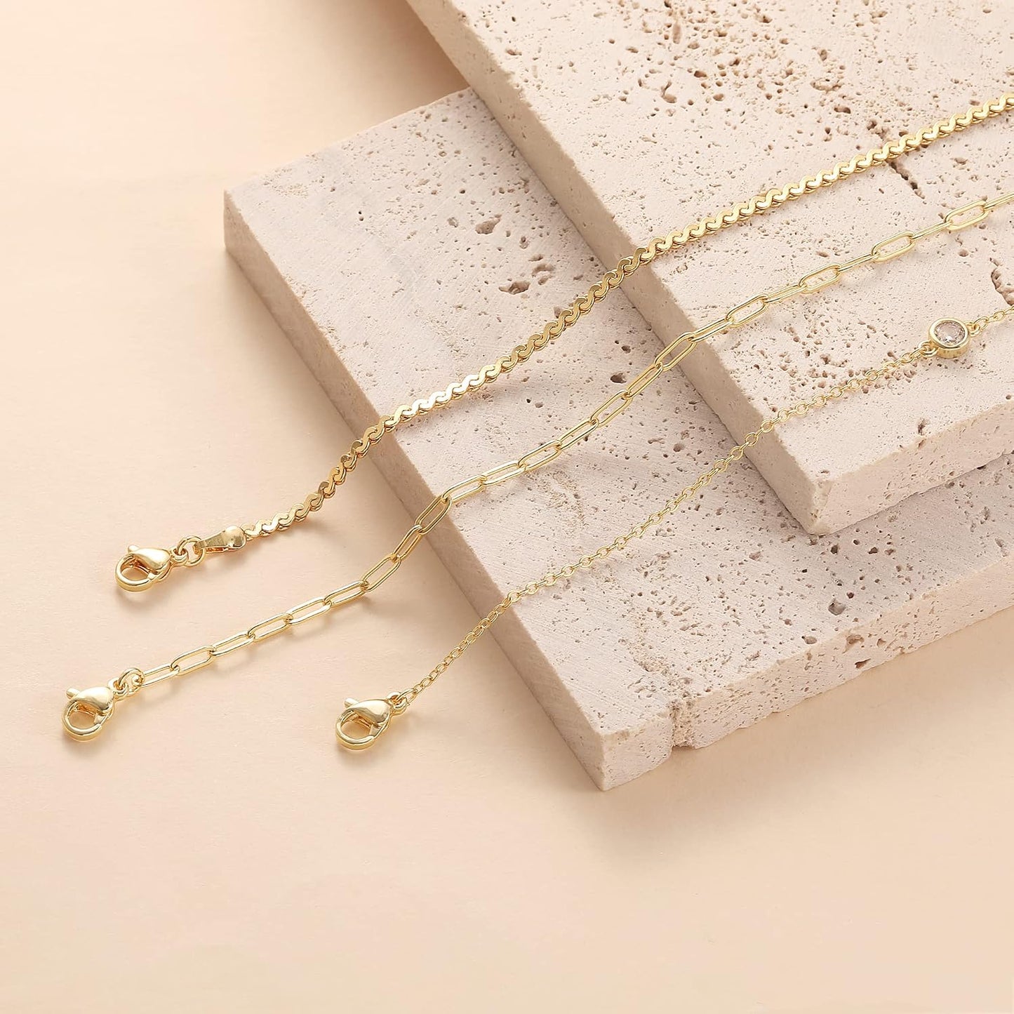 MBW Pulseras chapadas en plata para mujer, delicadas pulseras de pl...
