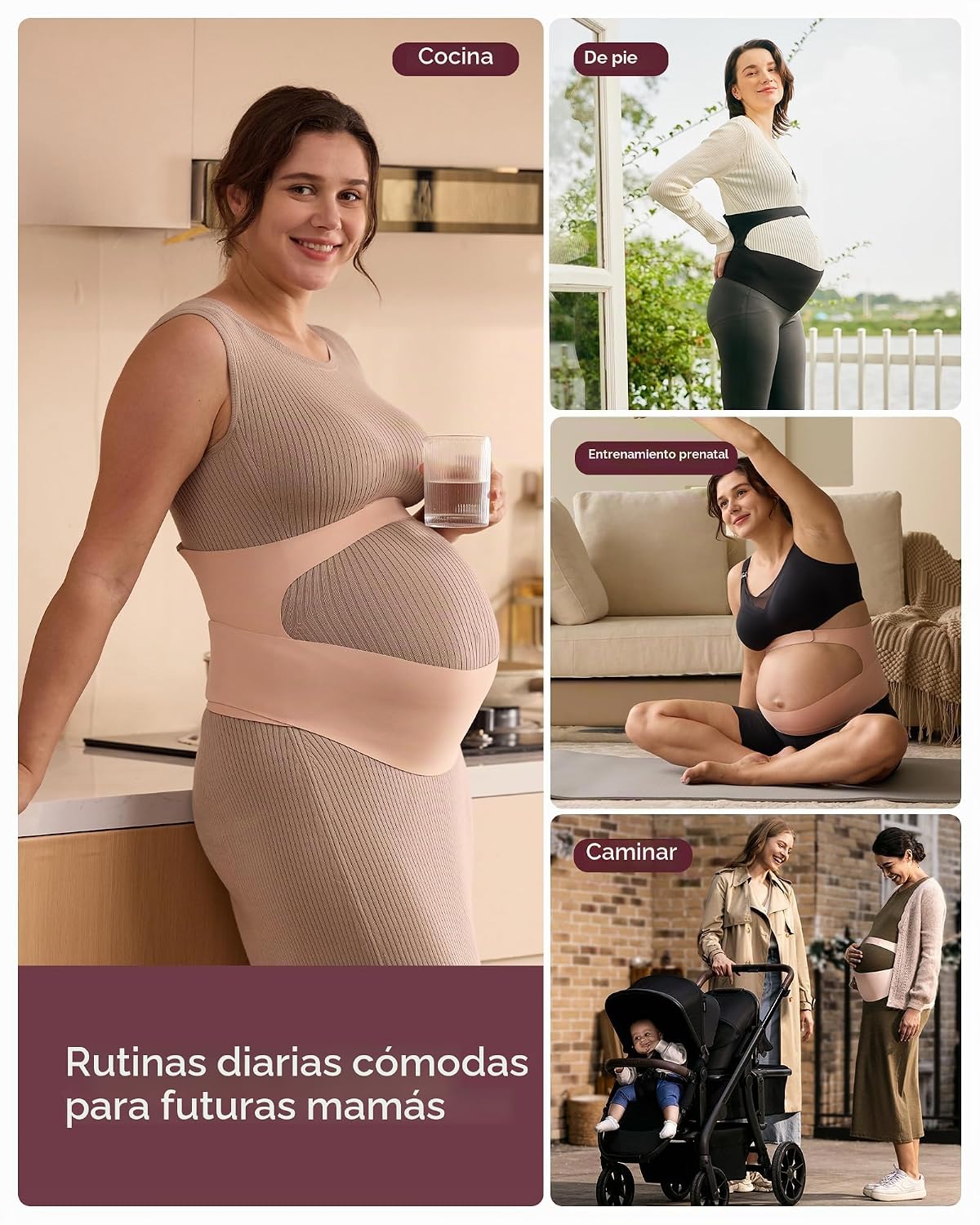 Momcozy Banda para el Vientre del Embarazo, CozySupport Ergonest Ba...