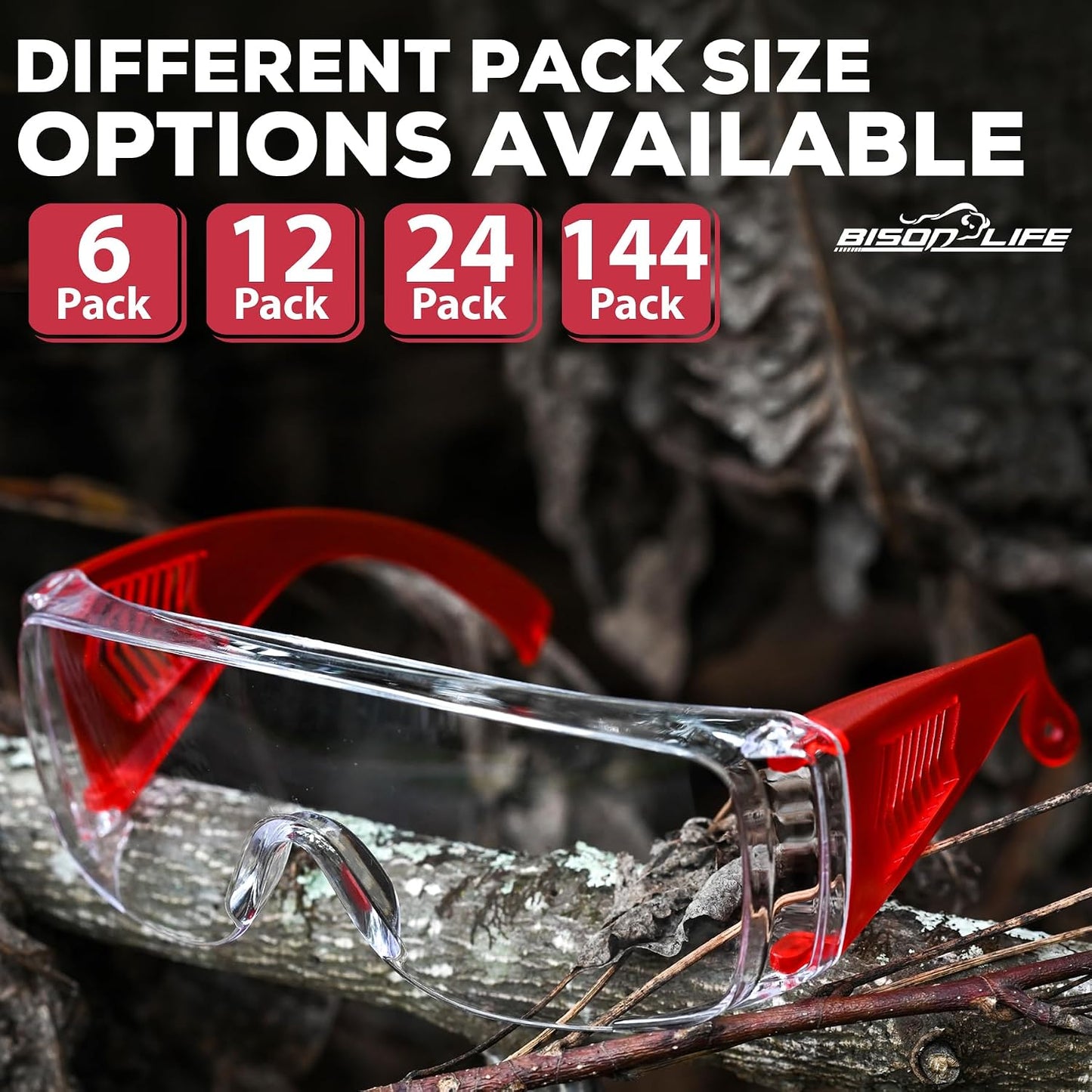BISON LIFE Gafas de seguridad para niños, gafas protectoras para ni...