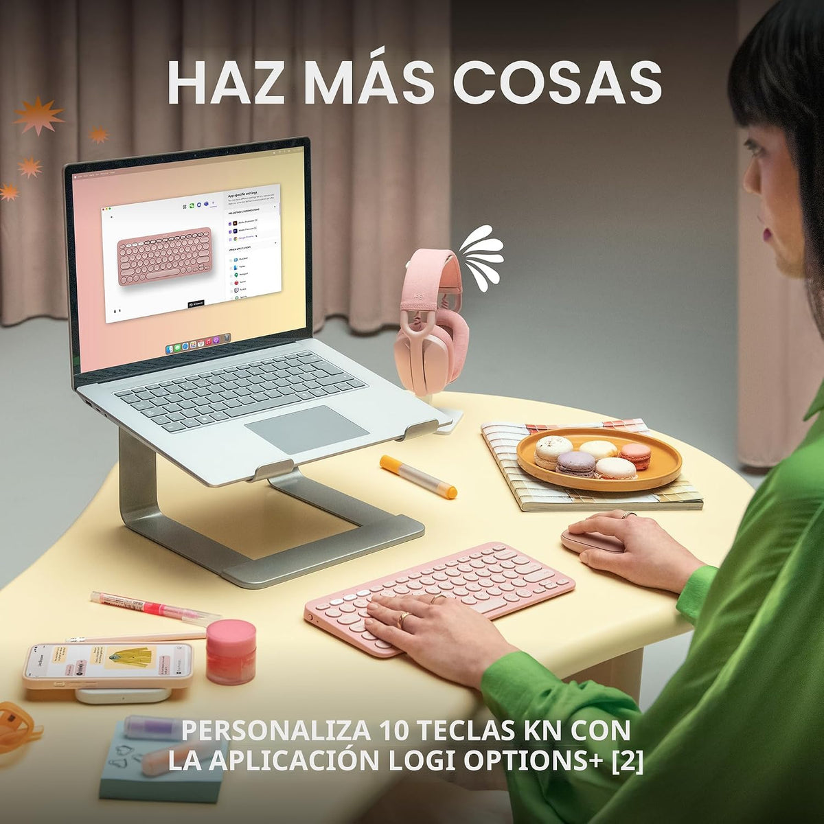 Logitech Pebble Keys 2 K380s Teclado inalámbrico Bluetooth - Grafit...