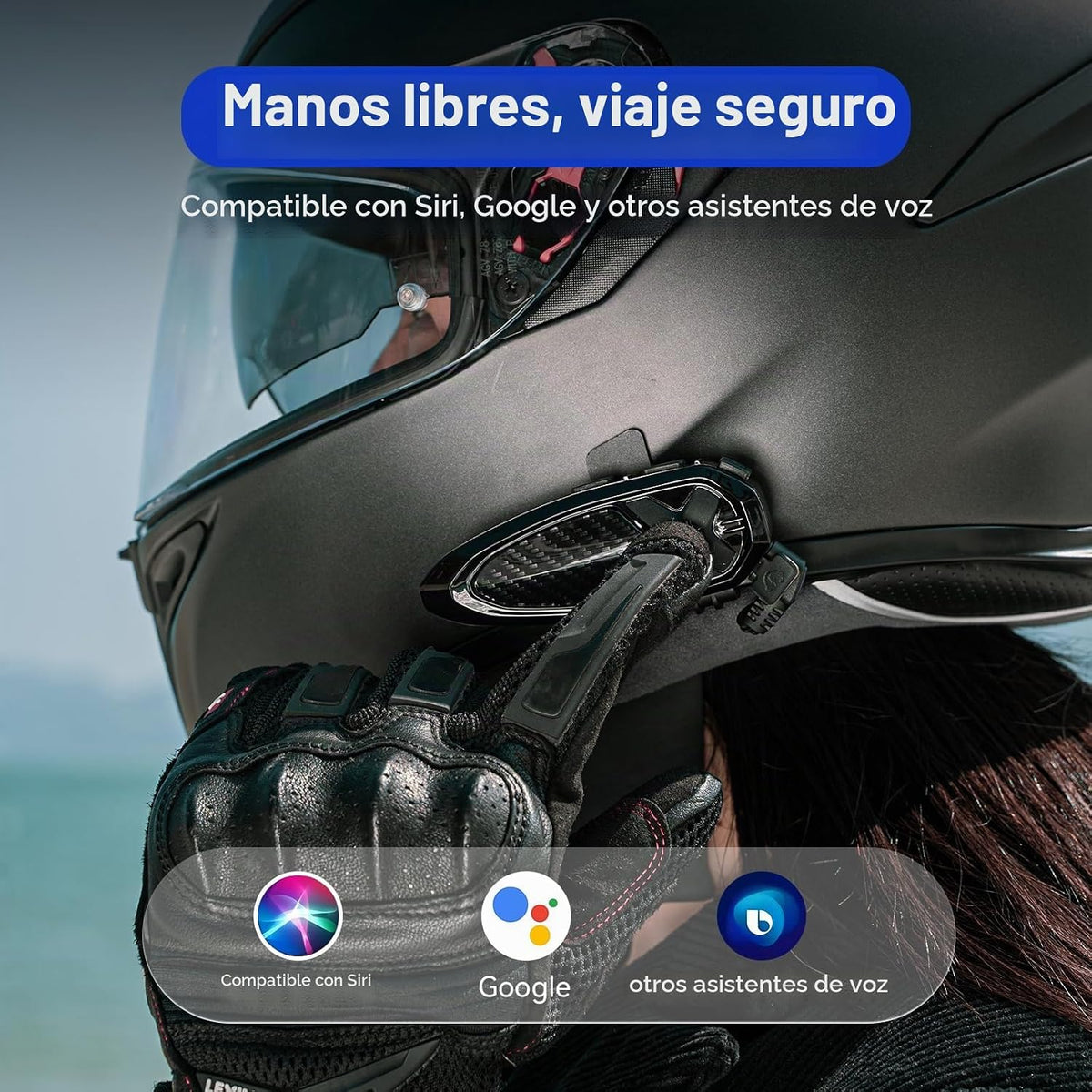 LEXIN GTX - Auriculares Bluetooth para motocicleta, sistemas de com...