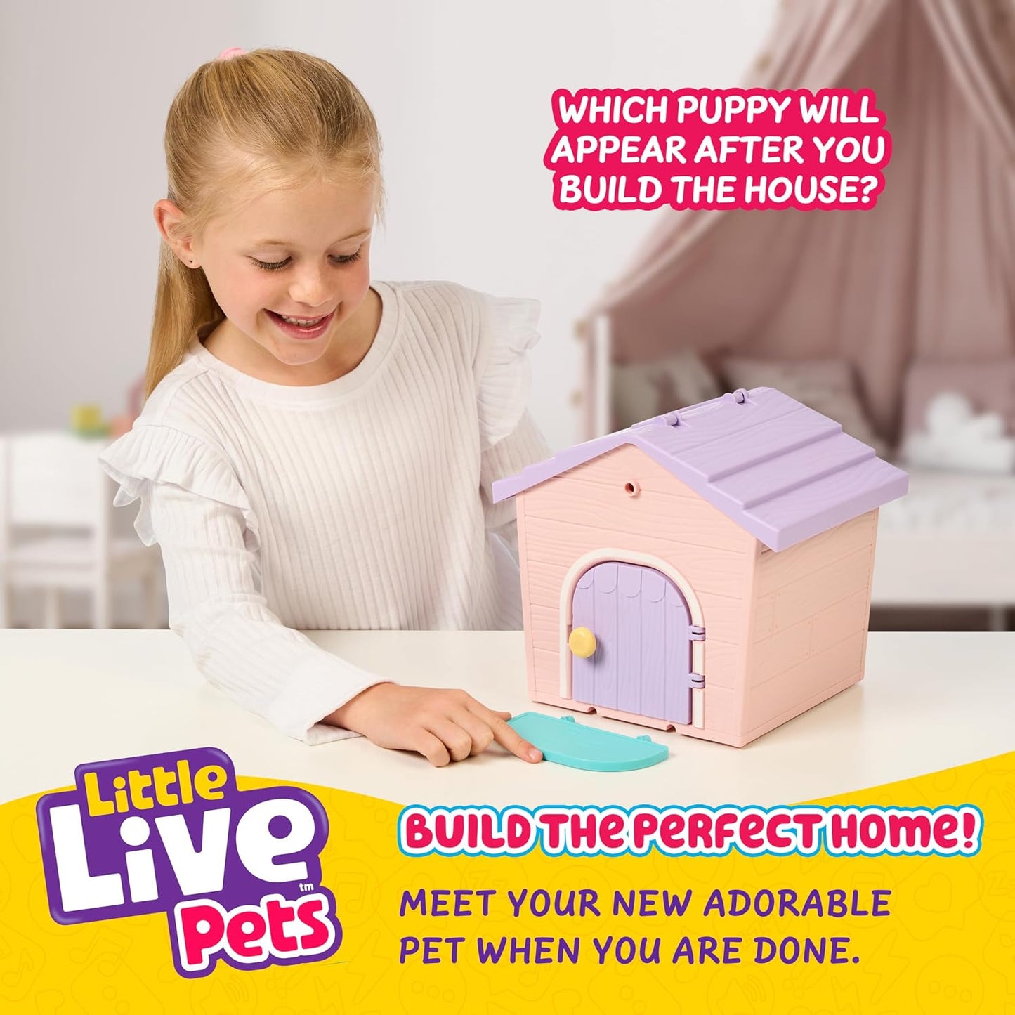 Little Live Pets Mi casa de mi cachorro Mini Set de juego, Rosa, Pe...