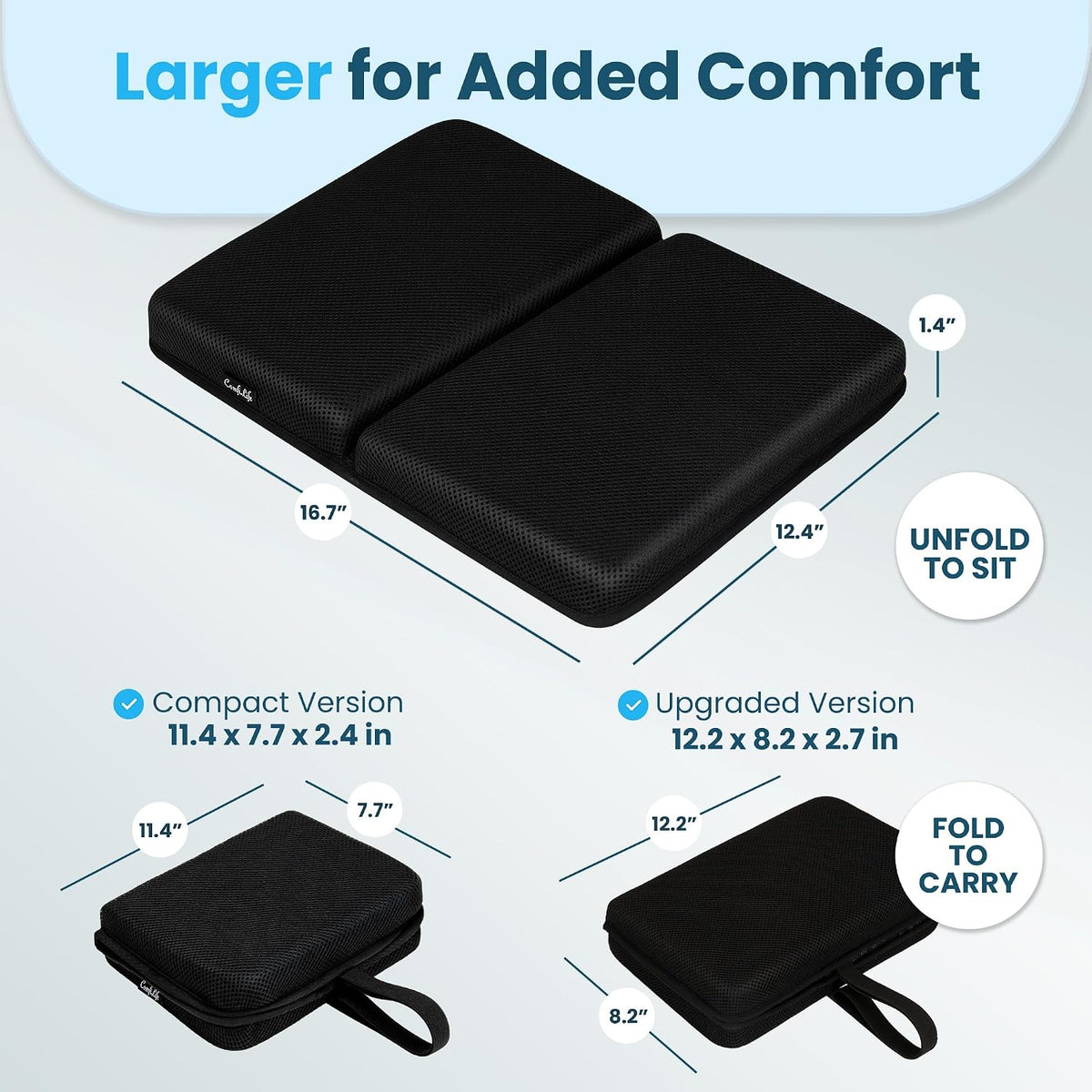 ComfiLife Ergo-Gel + Cojín de asiento de avión de espuma cómoda - C...