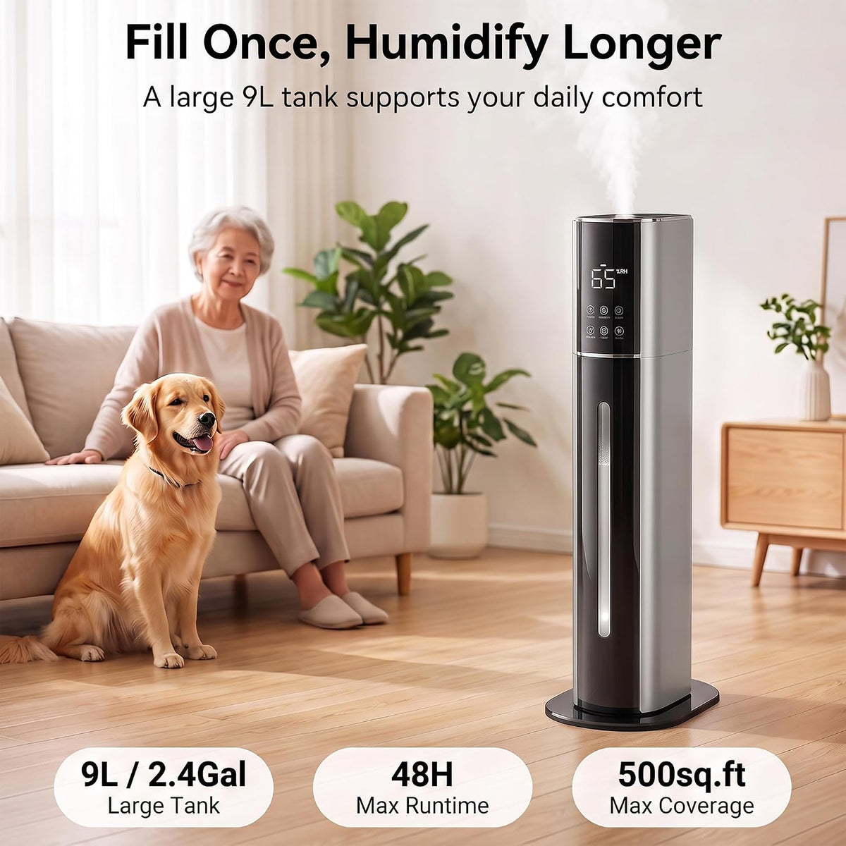 Humidificadores para habitaciones grandes, humidificadores de niebl...