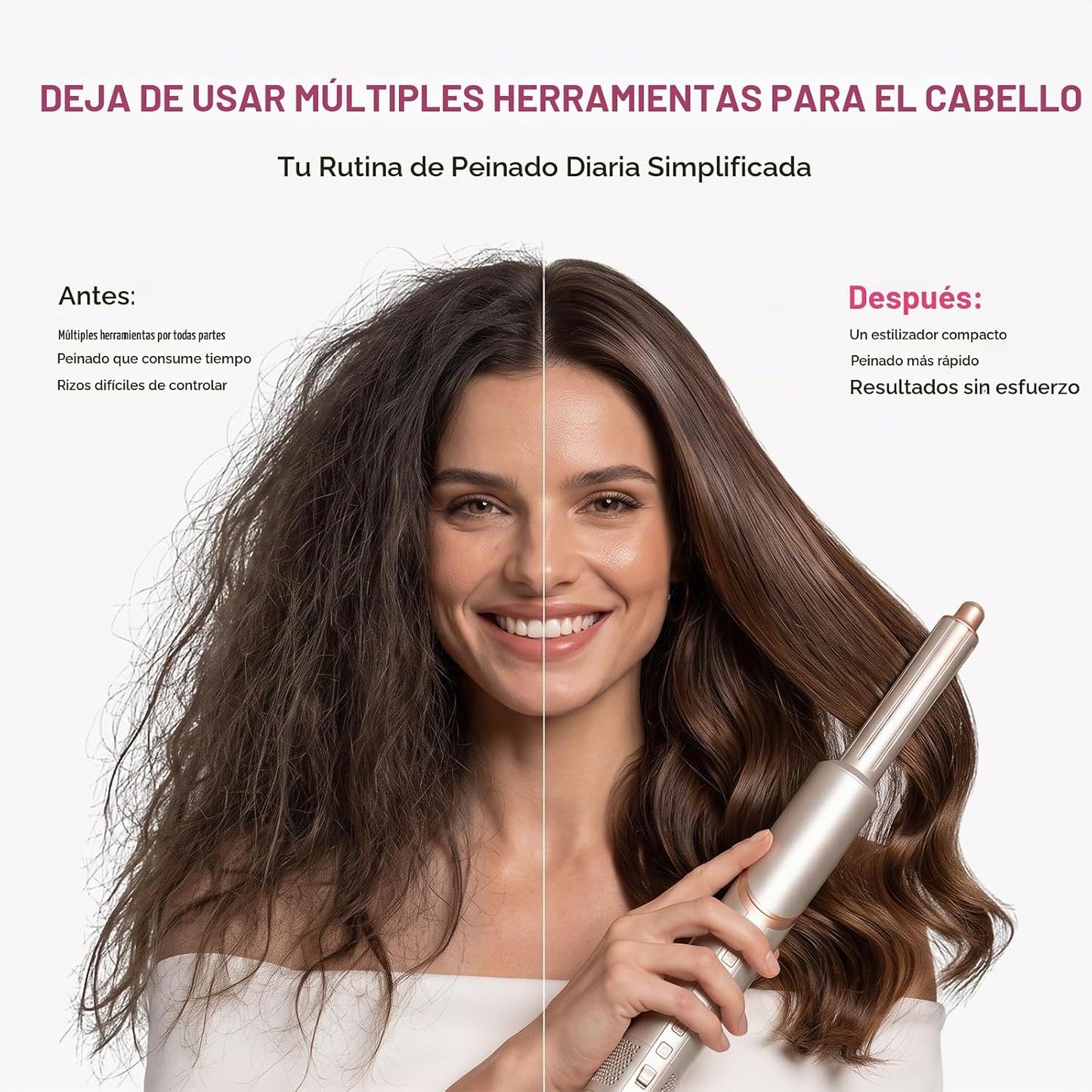 Ukliss Cepillo secador de cabello 8 en 1 y estilizador de aire cali...