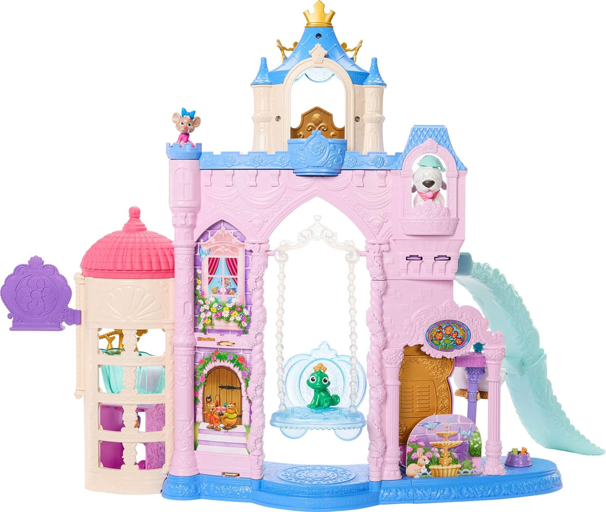 Mattel Set de juego de castillo de mascotas de princesas Disney con...