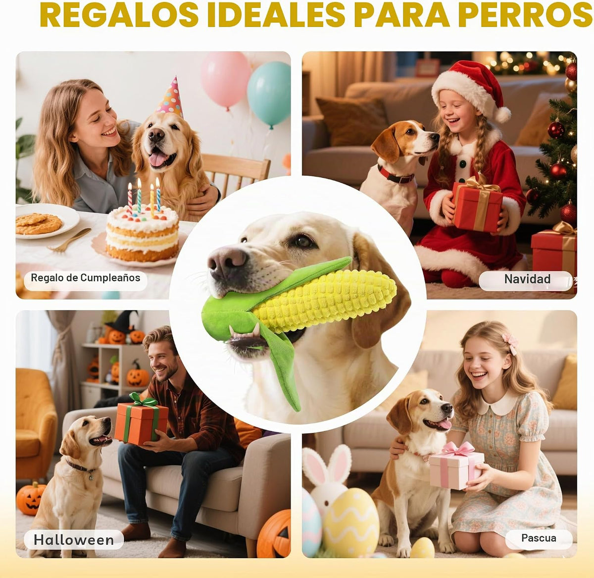 Vitscan Juguetes Resistentes para Perros para Masticadores No Agres...
