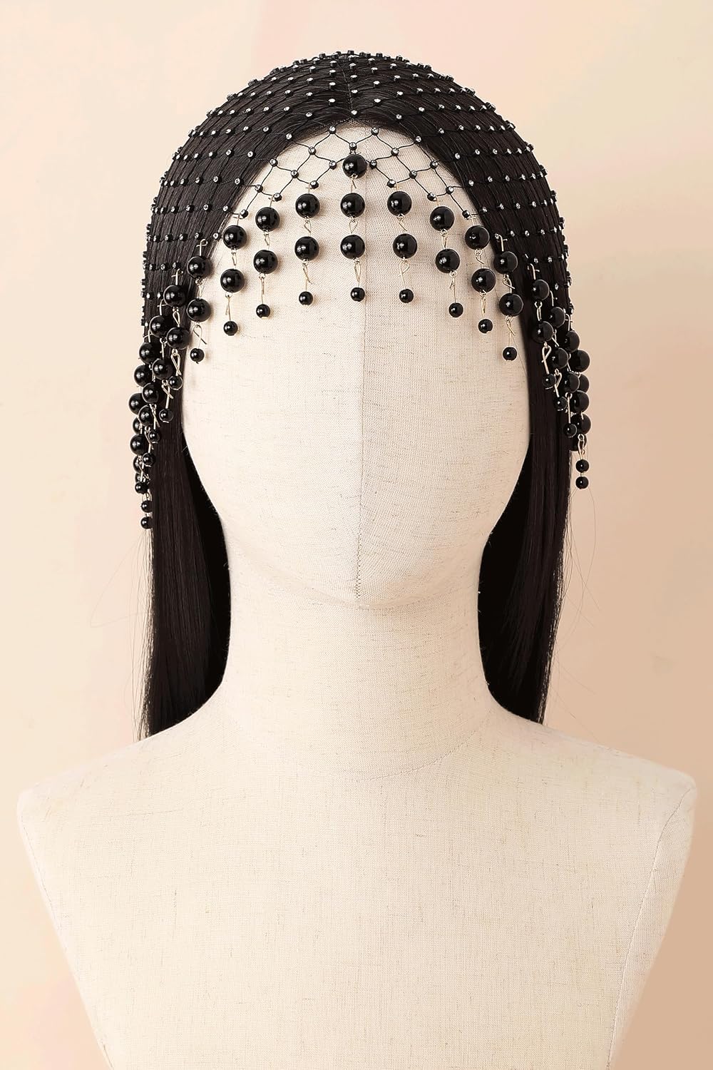 Coucoland Cubierta de pelo con cuentas de diamantes de imitación, e...