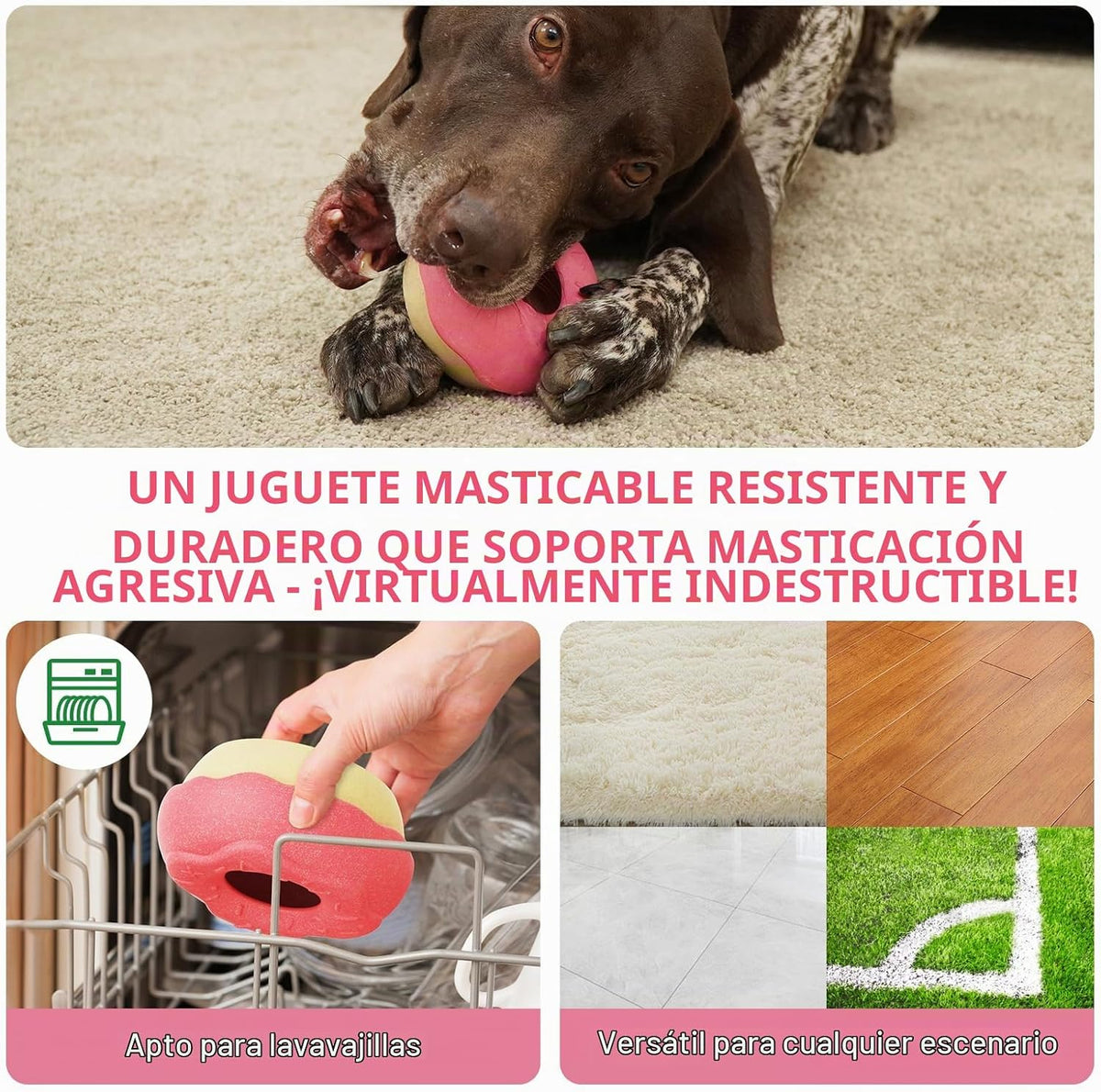 Monotre Juguete masticable para perros para masticadores agresivos,...