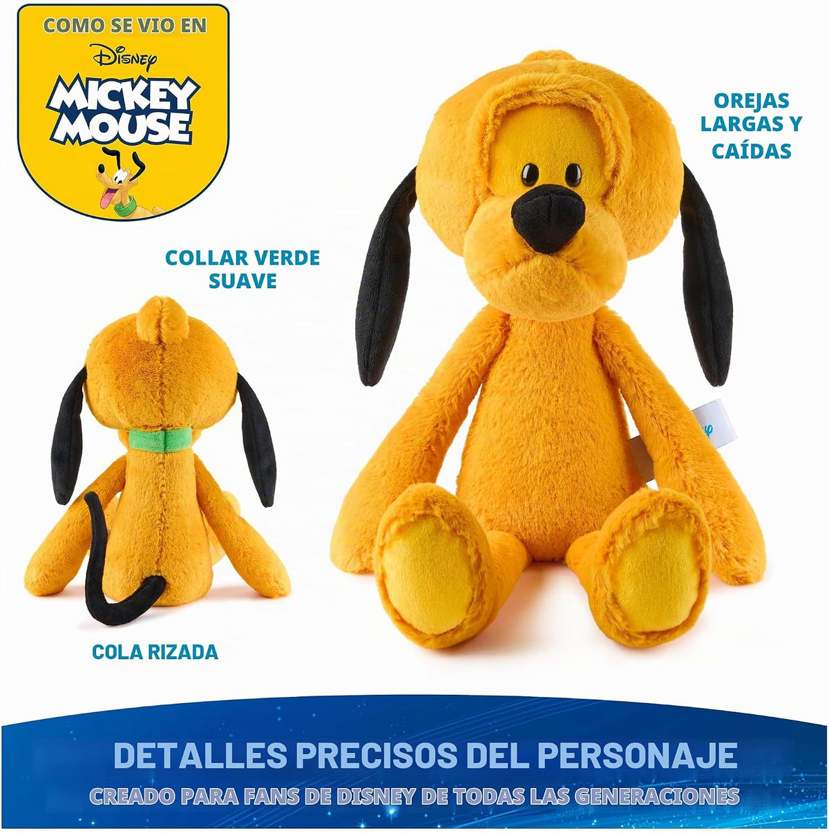GUND Disney Oficial Peluche Plutón Toothpick, Perro de Peluche Plut...