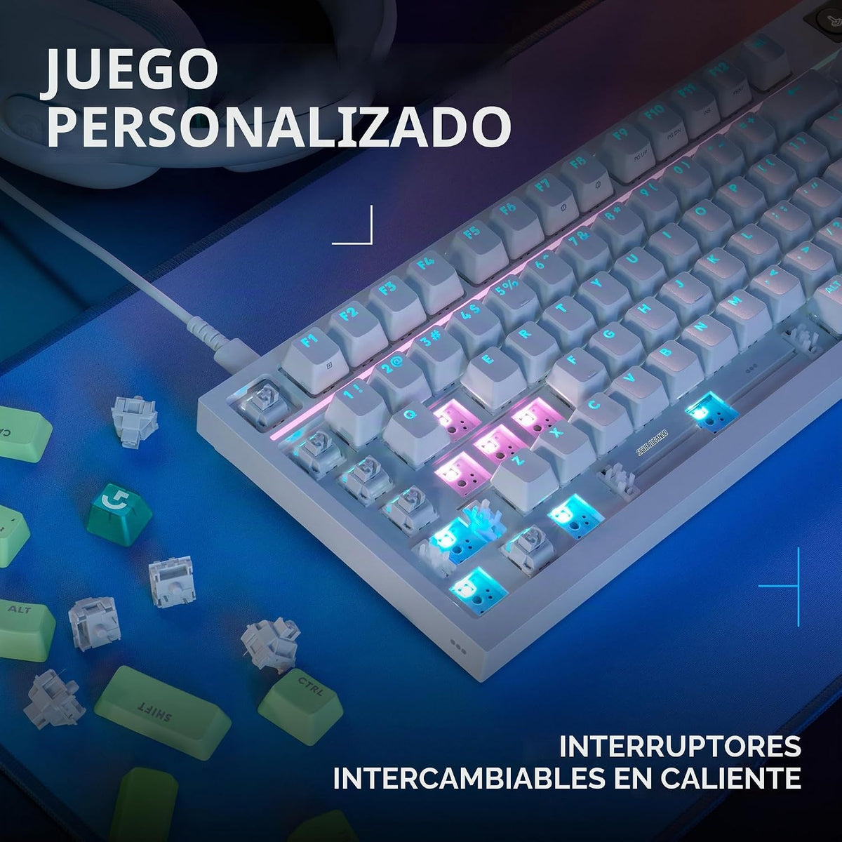 Logitech G Teclado para juegos de 316 x 98, velocidad de informe de...