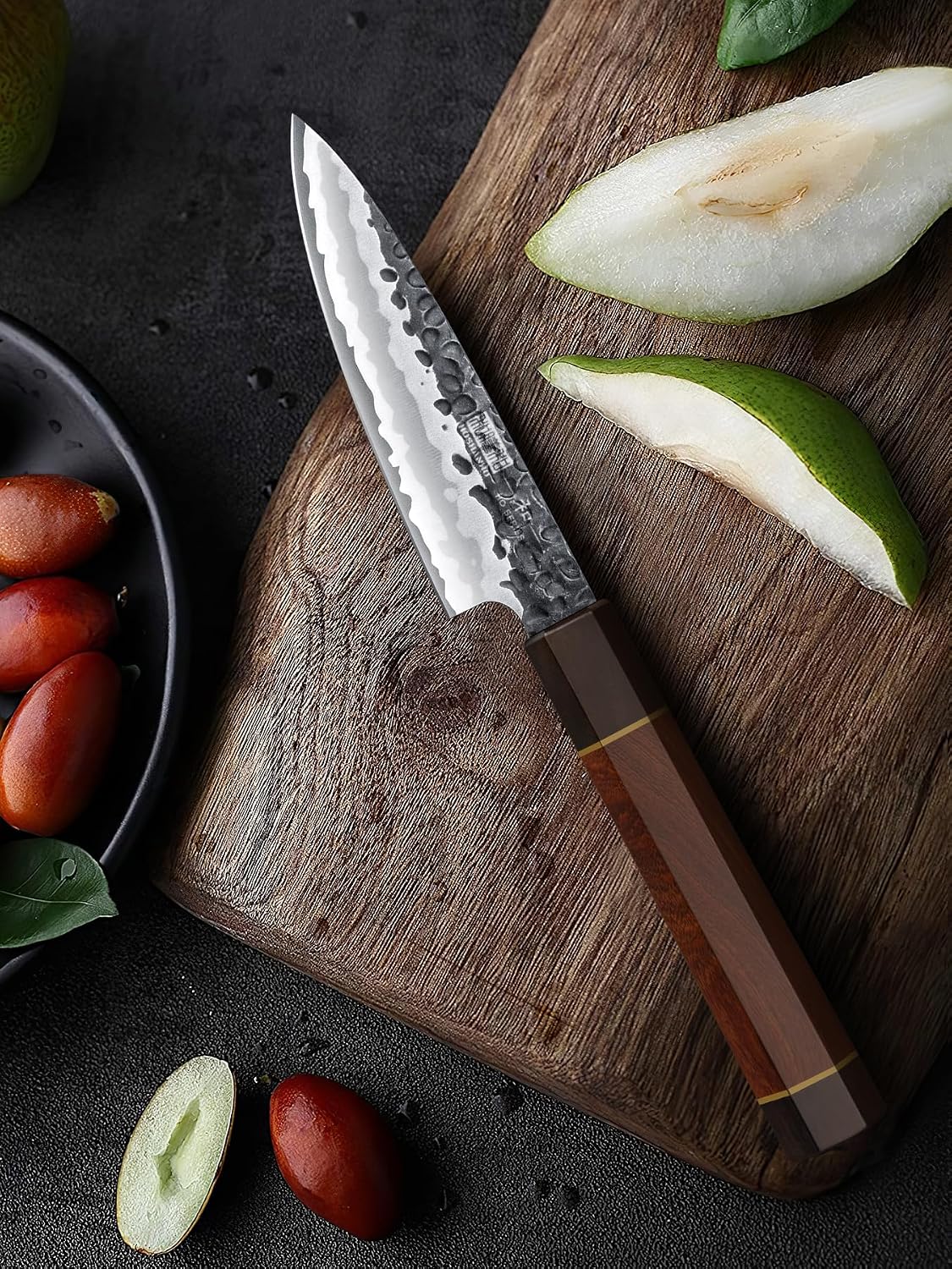 HOSHANHO Cuchillo de pelar de 3.75 pulgadas, cuchillo afilado de fr...
