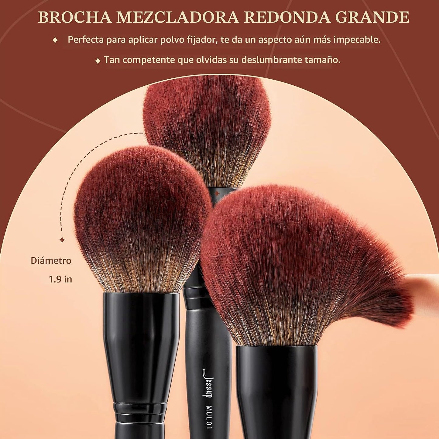 Jessup Juego completo de brochas de maquillaje, 13 piezas, base veg...