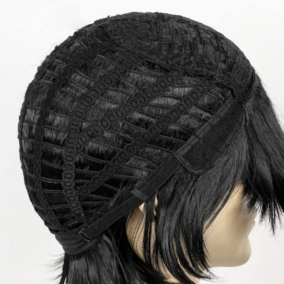 LABEAUTÉ Peluca corta negra de cosplay de anime para hombre, peluca...
