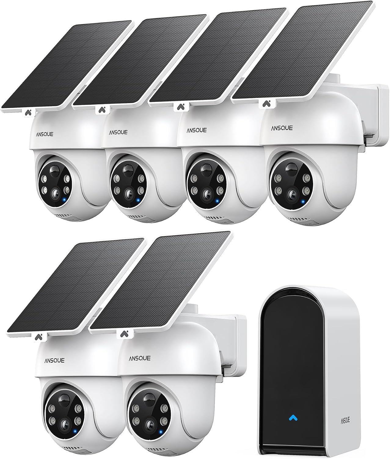 ANSQUE Sistema inalámbrico para el hogar para exteriores, kit de 6...