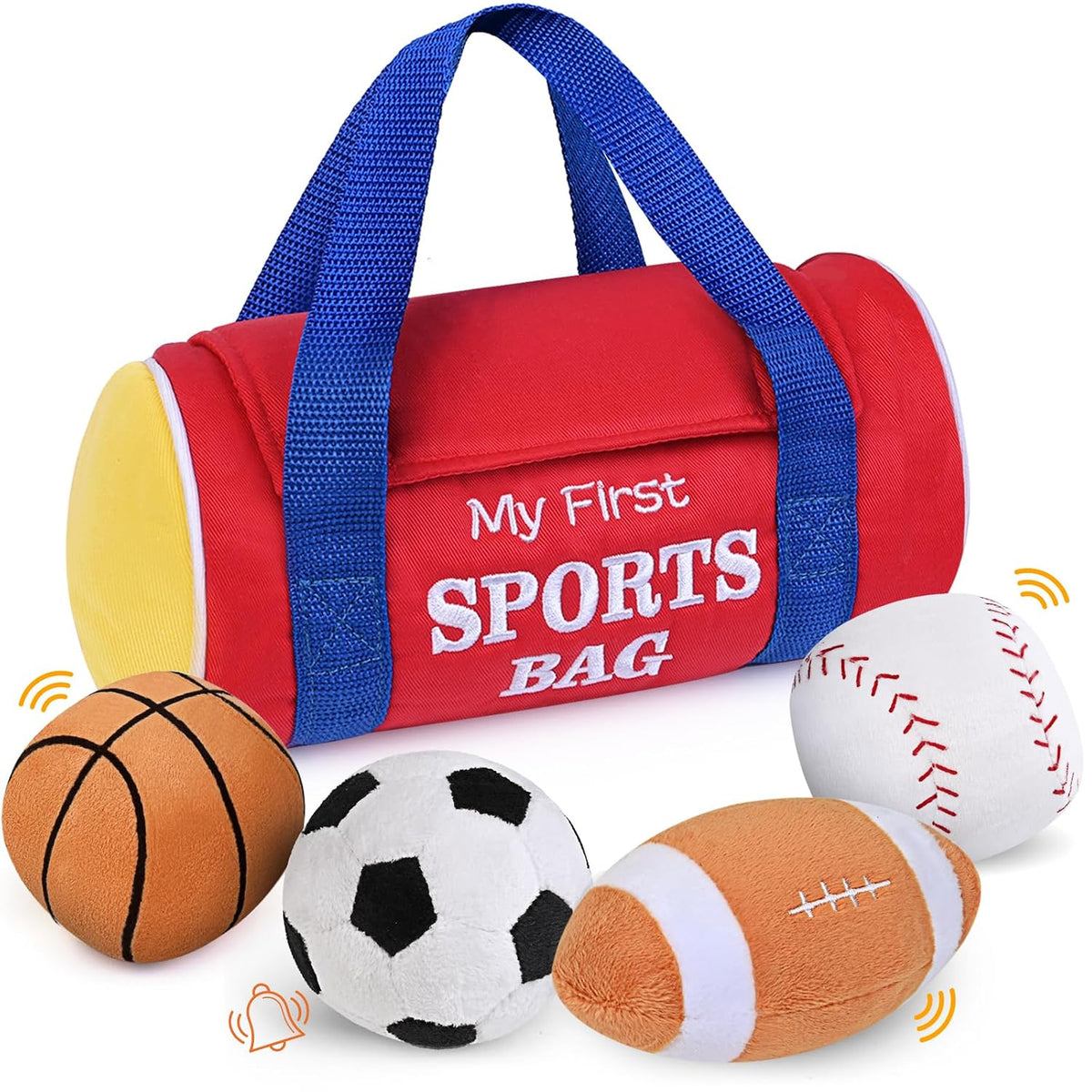 My First Sports Bag Baby Toys Juego de pelotas sensoriales de felpa...