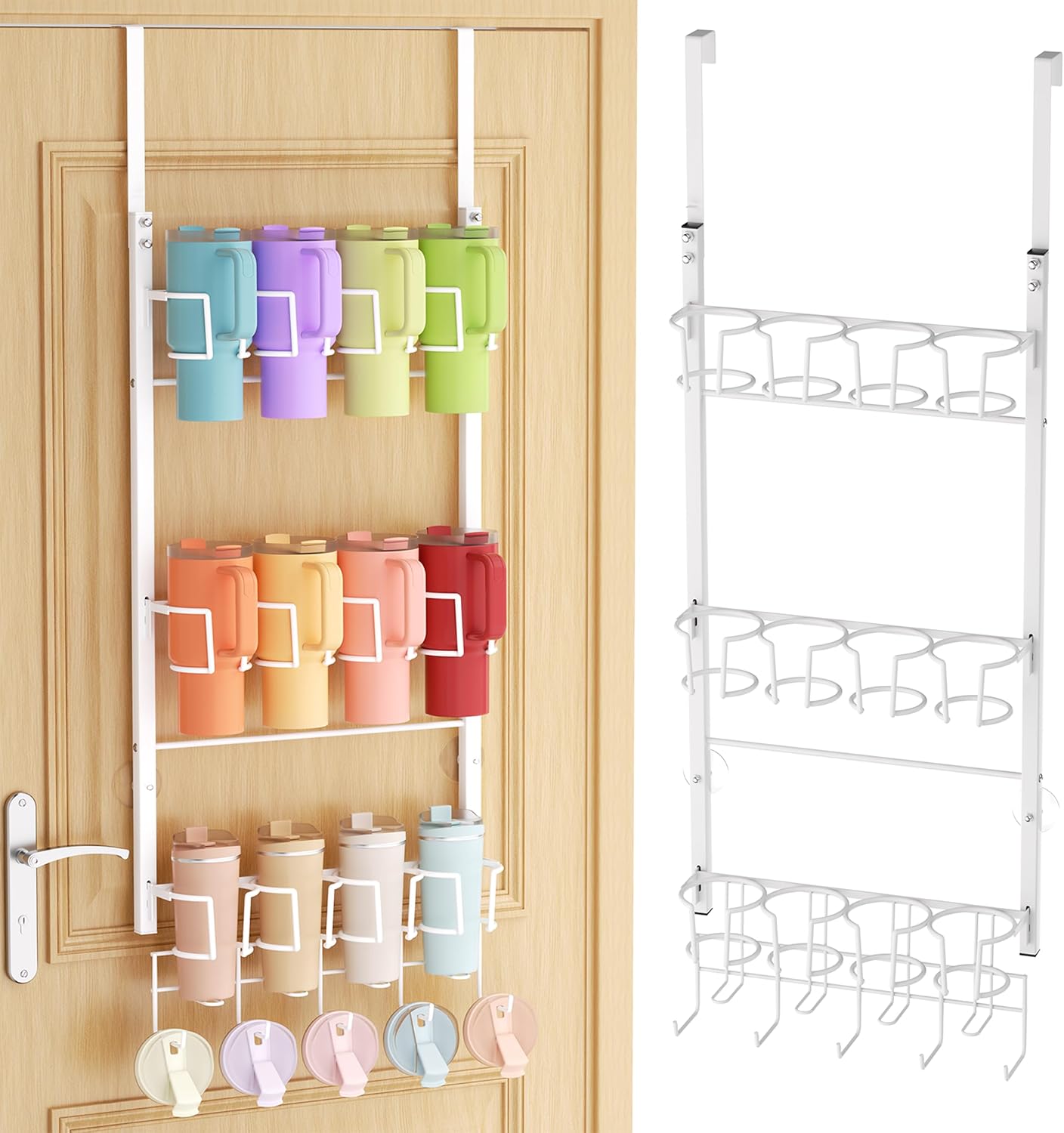 SWTYMIKI Organizador de botellas de agua de 3 niveles, soporte para...