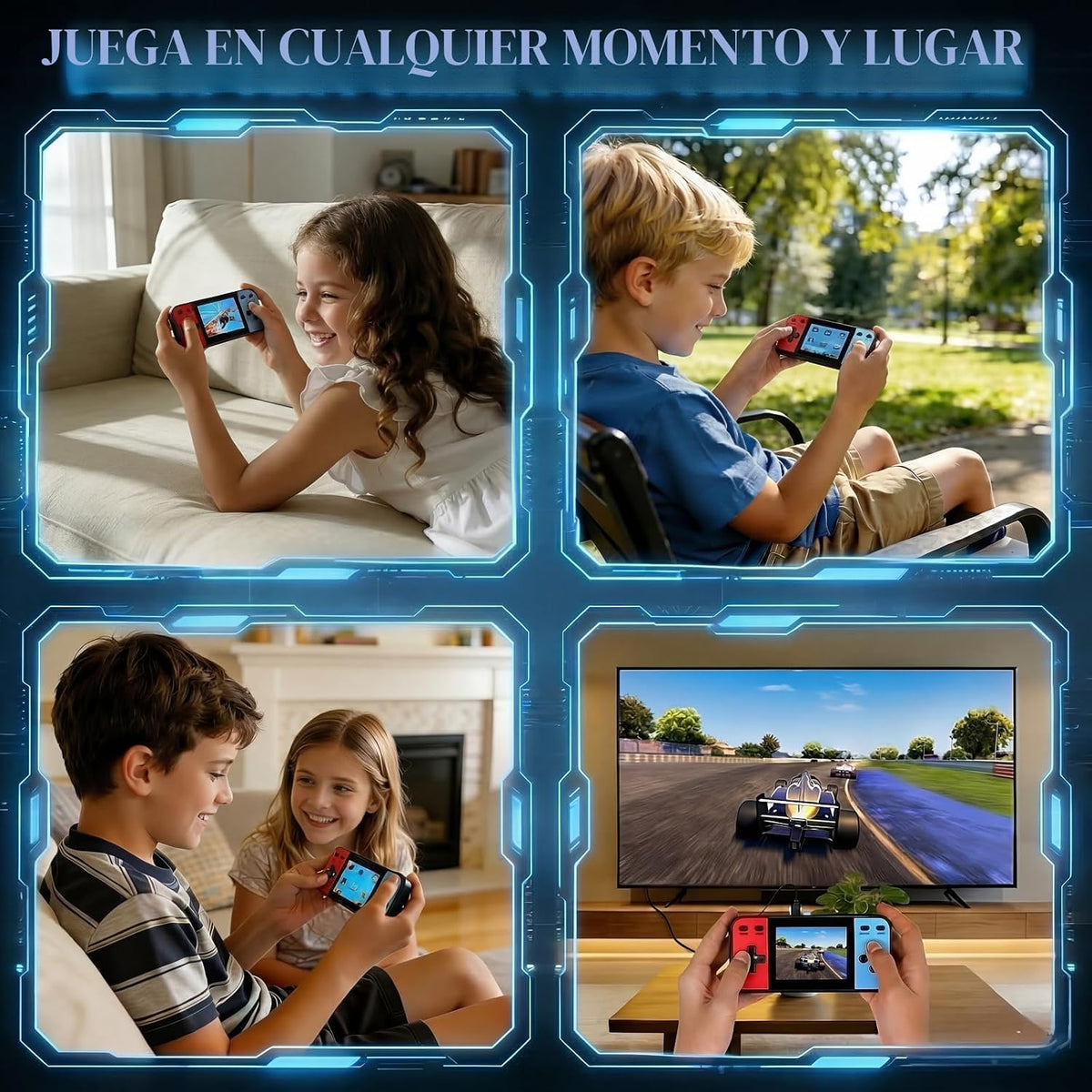 Consola de juegos de mano retro, 240 videojuegos clásicos retro pre...