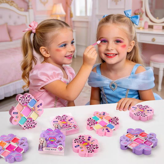 Cleboen Kit de maquillaje para niños para niñas, 12 piezas, juego d...